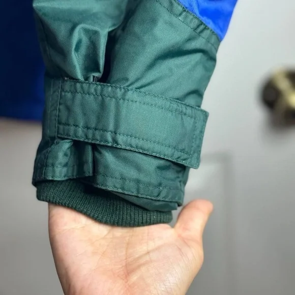 Vtg Timberland Nylon Jacket Coat Waterproof Fleece Lined Mens S Blue Green - Picture 4 of 15